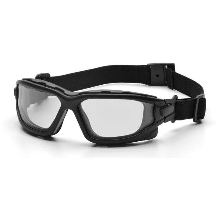 Pyramex I-Force Safety Glasses Black, Foam-Padded, with Clear Anti-Fog Lenses - KTF Painting Interior Exterior