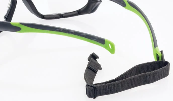 Encon Veratti Primo Foam-Padded Safety Glasses/Goggles Gray/Green Frame Clear Anti-Fog Lens - KTF Painting Interior Exterior