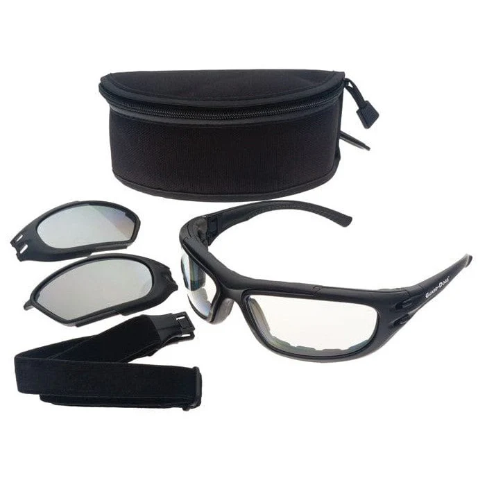 Guard Dogs G100 Safety Glasses/Goggle Kit Black Frame Clear Gray Lenses - KTF Painting Interior Exterior