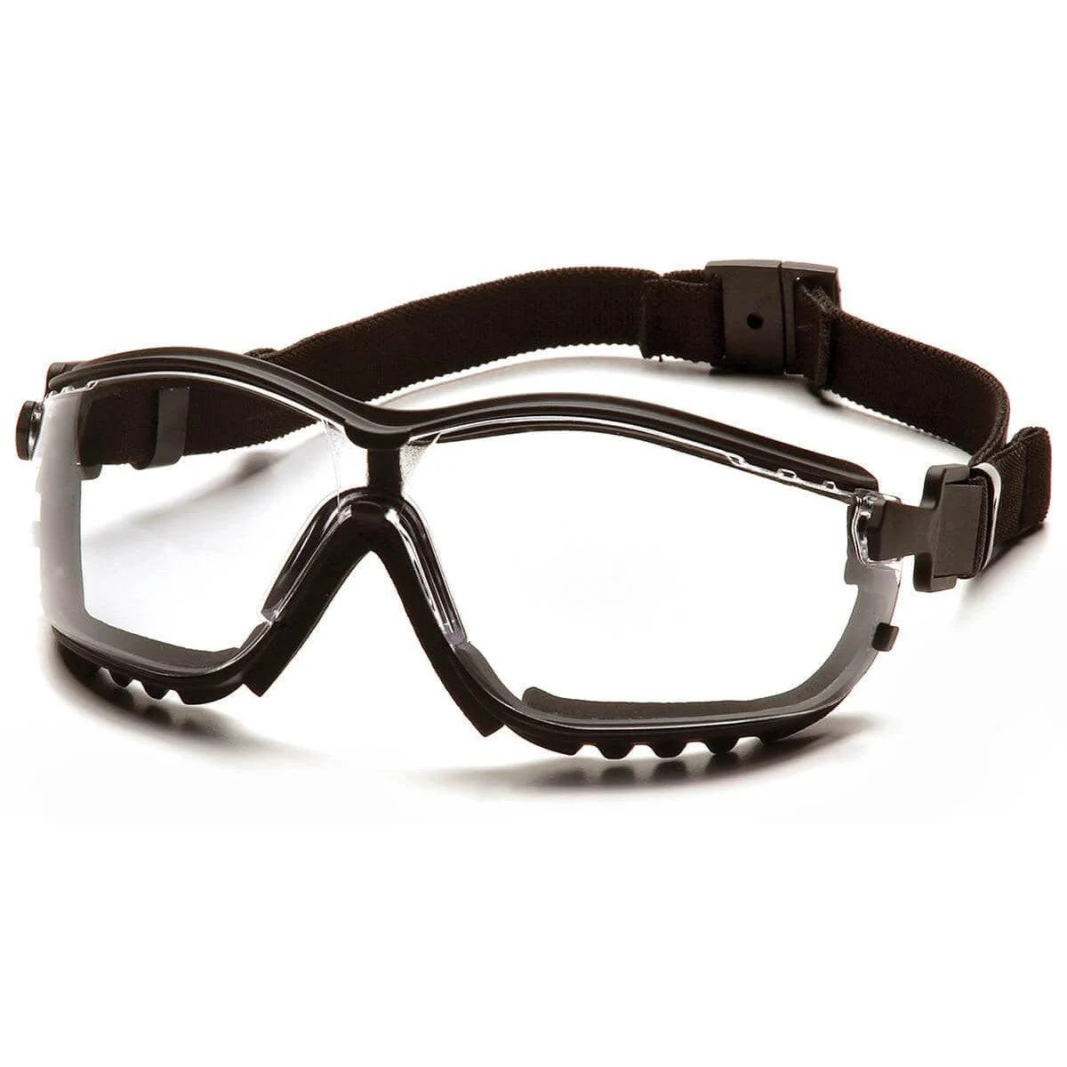 Pyramex V2G Safety Glasses/Goggles Black Frame Clear Anti-Fog Lens - KTF Painting Interior Exterior